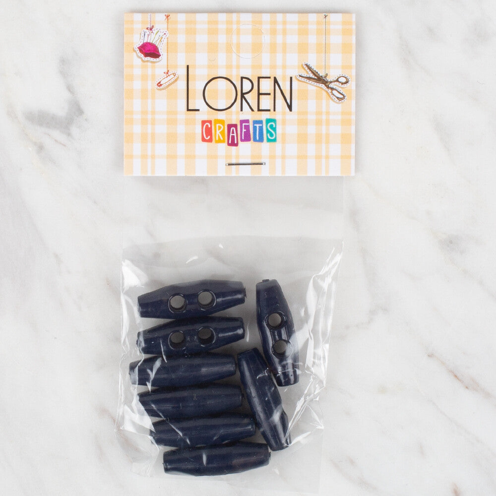 Loren Crafts 8'li lacivert çoban düğme - 104